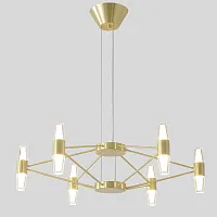 Люстра подвесная LED DOROTEA SP6 GOLD Crystal Lux белая на 1 лампу, основание золотое в стиле современный 