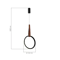 Светильник подвесной LED Shape SL6131.403.12 ST-Luce чёрный на 1 лампу, основание чёрное в стиле минимализм 