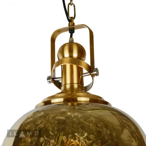 Светильник подвесной Metrica A1507/C3 GD iLamp золотой 1 лампа, основание золотое в стиле современный  фото 4