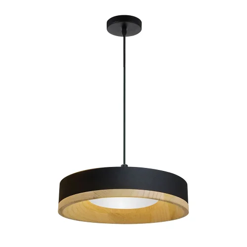 Светильник подвесной LED Vaso 5119/06 SP-12 Divinare чёрный бежевый на 1 лампу, основание чёрное в стиле лофт современный 