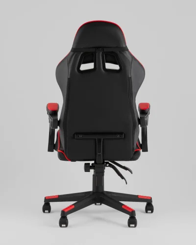 Кресло спортивное TopChairs Shadow, черно-красный УТ000039459 Stool Group, чёрный красный/экокожа, ножки/полимер/чёрный, размеры - 1250*1350***490*470 фото 6