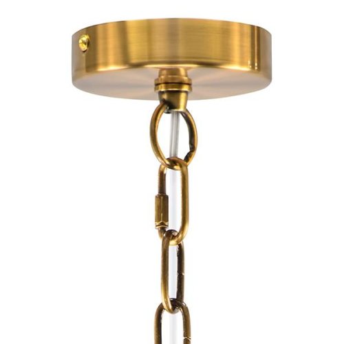 Люстра подвесная Alfa 745053 Lightstar золотая прозрачная на 5 ламп, основание золотое в стиле современный шар фото 5