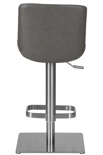 Стул барный 94AD-LMO ALDO, цвет сиденья серый (YP4), цвет основания нержавеющая сталь Dobrin, серый/экокожа, ножки/металл/нержавеющая сталь, размеры - 850*1080***400*490 фото 5