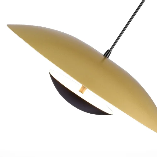 Светильник подвесной LED Armonico SL6502.203.01 ST-Luce золотой 1 лампа, основание чёрное в стиле минимализм  фото 3