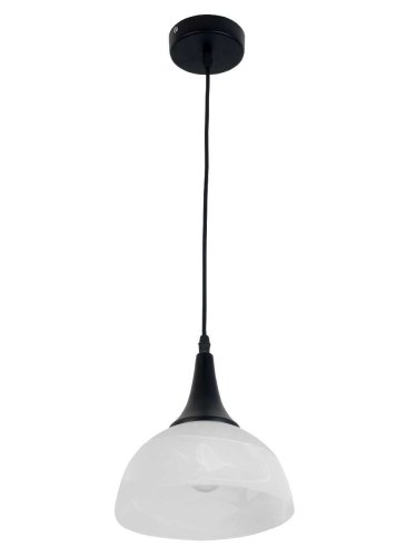 Светильник подвесной Adelia TL4420D-01BL Toplight белый 1 лампа, основание чёрное в стиле современный 