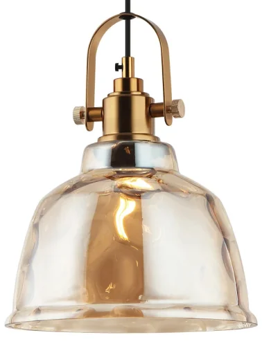 Светильник подвесной Bell 2117/05/01P Stilfort бежевый 1 лампа, основание латунь в стиле лофт современный  фото 2