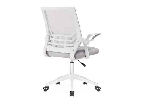 Компьютерное кресло Arrow light gray / white 15626 Woodville, серый/сетка, ножки/пластик/белый, размеры - *1060***620*620 фото 5