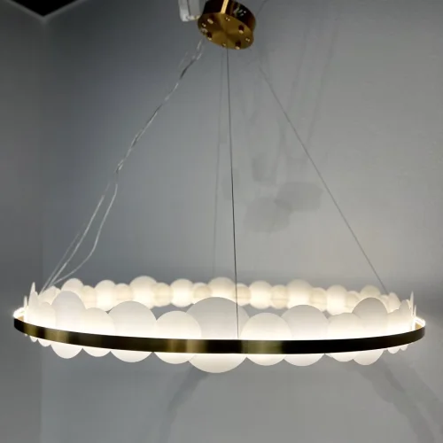 Светильник подвесной LED Tronen 154902-60 ImperiumLoft белый 1 лампа, основание золотое в стиле современный  фото 11