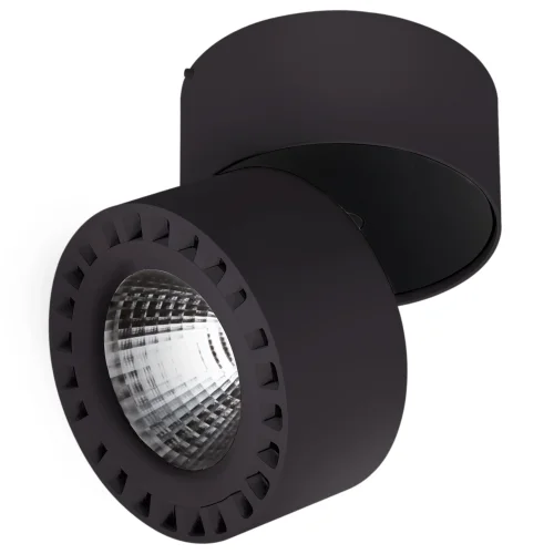 Светильник накладной LED Forte 381373 Lightstar чёрный 1 лампа, основание чёрное в стиле хай-тек современный круглый