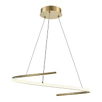 Светильник подвесной LED Curve MOD242PL-L33BSK Maytoni латунь на 1 лампу, основание латунь в стиле современный хай-тек минимализм 