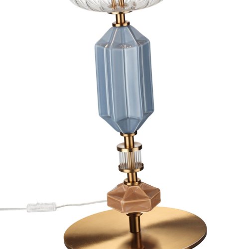 Настольная лампа Terra 5414/2TA Odeon Light прозрачная на 2 лампы, основание латунь античное бронза керамика металл в стиле классический современный фото 5