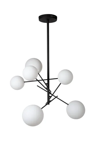 Светильник подвесной Alara 46417/06/30 Lucide белый 6 ламп, основание чёрное в стиле современный шар фото 2