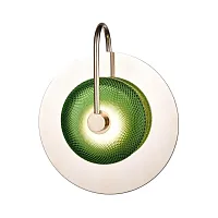 Бра LED Rainbow VL5744W11 Vele Luce зелёный на 1 лампу, основание золотое в стиле арт-деко современный 