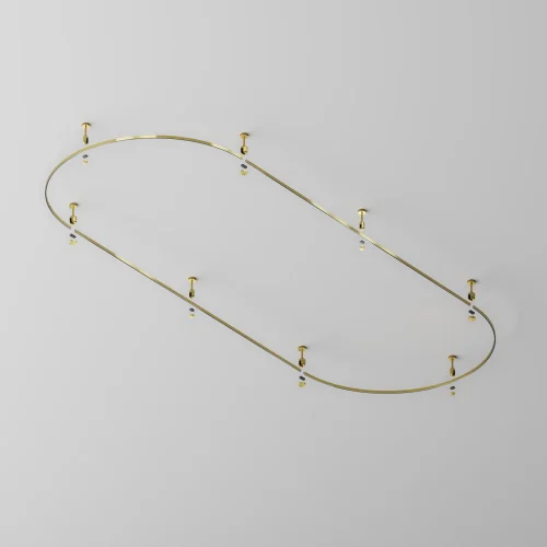 Шинопровод круглый из полукругов 1200мм Flarity латунь TRX154-2SR-D1200-BS Maytoni латунь в стиле хай-тек современный для светильников серии Magnetic trаck system Flarity flarity магнитная фото 5