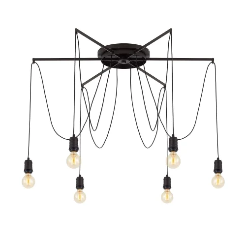 Светильник подвесной лофт Эдисон Spider CL451262 Citilux без плафона 6 ламп, основание коричневое в стиле лофт spider паук фото 8