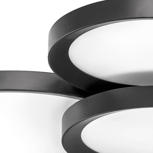 Люстра потолочная LED Breve 749083 Lightstar чёрная на 1 лампа, основание чёрное в стиле хай-тек кольца фото 5