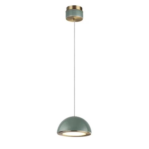Светильник подвесной Lulu 5452/6L Odeon Light зелёный на 1 лампу, основание античное бронза латунь в стиле современный скандинавский фото 3