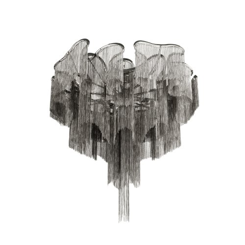 Люстра потолочная Стим / Stream 10208/1000C Gunmetal LOFT IT никель серая на 10 ламп, основание никель серое в стиле арт-деко цепочки фото 3 Люстра потолочная Стим / Stream 10208/1000C Gunmetal LOFT IT никель серая на 10 ламп, основание никель серое в стиле арт-деко цепочки фото 3
