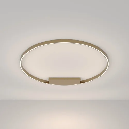 Люстра потолочная LED Rim MOD058CL-L65BS4K Maytoni латунь на 1 лампу, основание латунь в стиле хай-тек минимализм кольца фото 2
