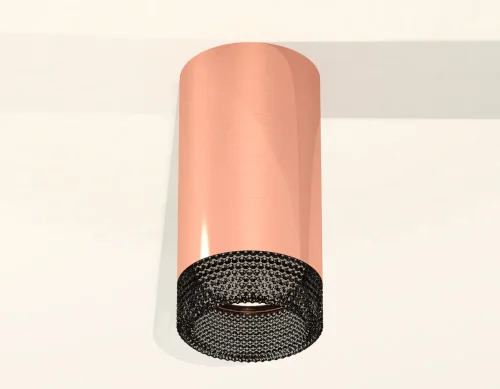 Светильник накладной Techno spot XS6326011 Ambrella light золотой розовый 1 лампа, основание золотое розовое в стиле современный круглый фото 2
