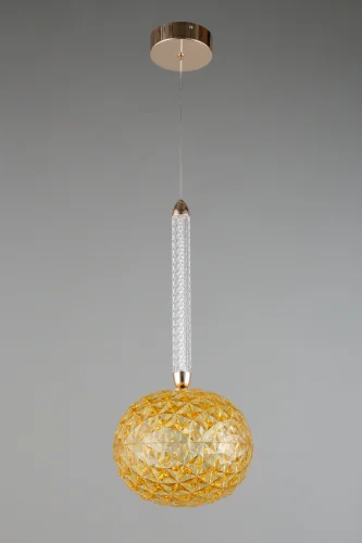 Светильник подвесной LED Dorote APL.036.26.11 Aployt жёлтый 1 лампа, основание золотое в стиле современный  фото 2