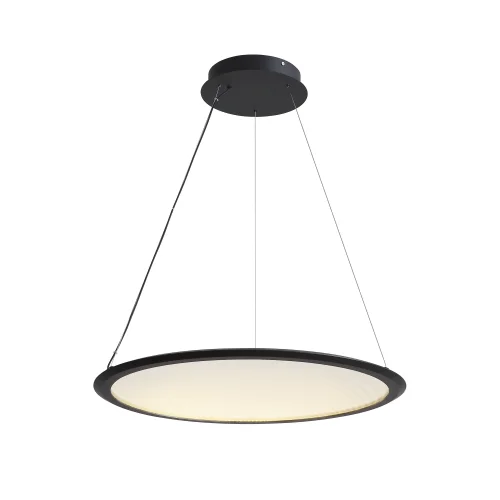 Светильник подвесной LED Rotonda 736367 Lightstar прозрачный чёрный 1 лампа, основание чёрное в стиле современный кольца