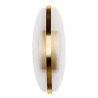 Бра LED Конти 488021101 DeMarkt прозрачный на 1 лампу, основание латунь в стиле хай-тек 