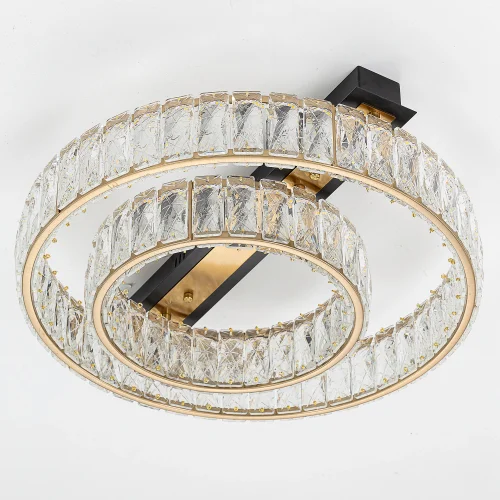 Люстра потолочная LED Palant CL325152 Citilux прозрачная на 1 лампу, основание чёрное в стиле классический современный фото 5