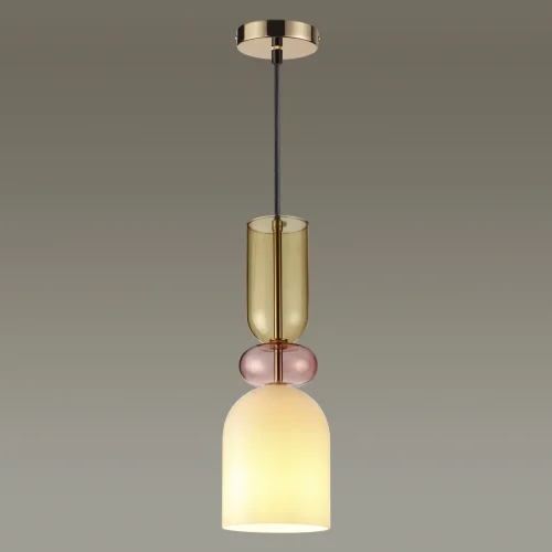 Светильник подвесной Gillian 4589/1 Lumion белый 1 лампа, основание золотое в стиле современный классический  фото 3