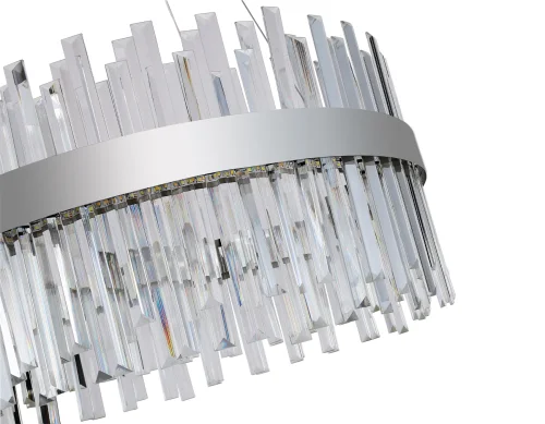 Люстра подвесная LED TR5009 Ambrella light прозрачная на 1 лампа, основание хром в стиле классический современный  фото 6