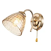 Бра с выключателем Freesia 658/1A Gold Escada янтарный 1 лампа, основание золотое в стиле современный 