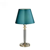 Настольная лампа Viore SL1755.174.01 ST-Luce зелёная 1 лампа, основание никель металл стекло в стиле классический 
