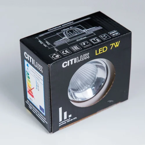 Светильник точечный LED Альфа CLD001KNW4 Citilux белый 1 лампа, основание чёрное белое в стиле современный  фото 5