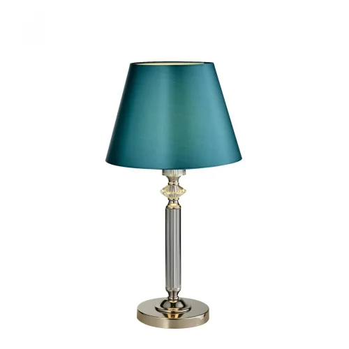 Настольная лампа Виор (Viore) SL1755.174.01 ST-Luce зелёная на 1 лампу, основание никель металл стекло в стиле классический Настольная лампа Виор (Viore) SL1755.174.01 ST-Luce зелёная на 1 лампу, основание никель металл стекло в стиле классический
