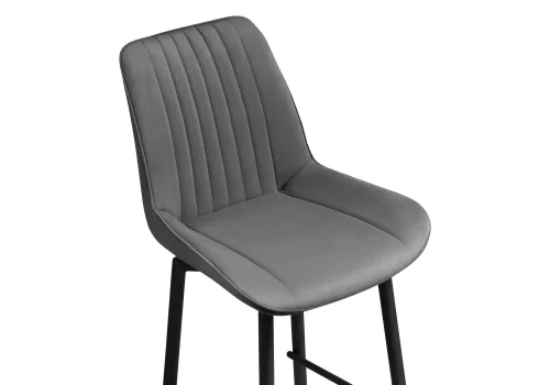 Полубарный стул Седа К крутящийся темно-серый / черный 520601 Woodville, латте/велюр, ножки/металл/чёрный, размеры - ****500*580 фото 6