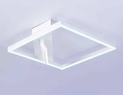 Светильник потолочный LED с пультом FL51463 Ambrella light белый 1 лампа, основание белое в стиле современный хай-тек с пультом квадраты фото 3