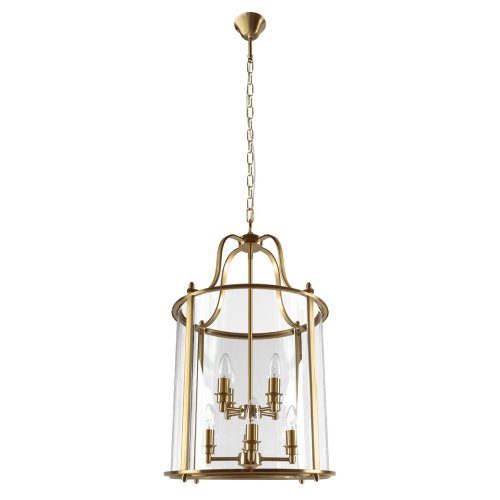 Светильник подвесной Lighthouse 10456/8 AB LOFT IT прозрачный на 8 ламп, основание бронзовое в стиле классический арт-деко фото 5 Светильник подвесной Lighthouse 10456/8 AB LOFT IT прозрачный на 8 ламп, основание бронзовое в стиле классический арт-деко фото 5