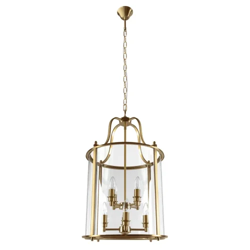 Светильник подвесной Lighthouse 10456/8 AB LOFT IT прозрачный на 8 ламп, основание бронзовое в стиле классический арт-деко фото 5 Светильник подвесной Lighthouse 10456/8 AB LOFT IT прозрачный на 8 ламп, основание бронзовое в стиле классический арт-деко фото 5