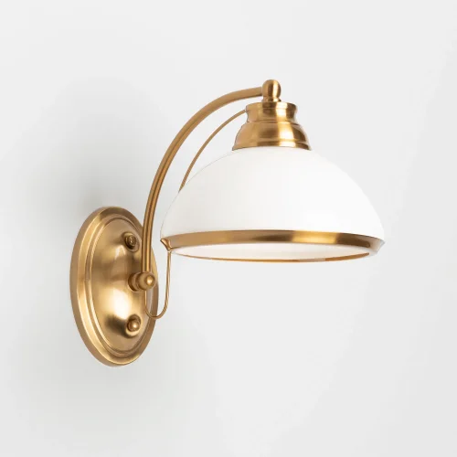 Бра Краков CL401313 Citilux белый на 1 лампу, основание бронзовое жёлтое в стиле современный фото 3