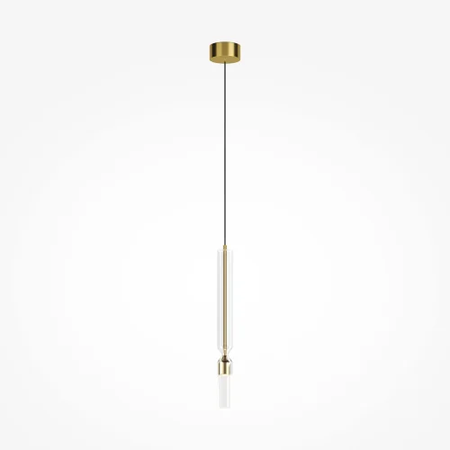 Светильник подвесной LED MOD469PL-L3BS3K Peg Maytoni прозрачный на 1 лампу, основание латунь в стиле современный минимализм фото 3