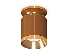 Светильник накладной Techno spot XS7404121 Ambrella light коричневый 1 лампа, основание золотое в стиле хай-тек современный круглый