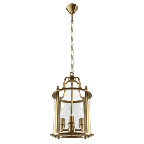 Светильник подвесной Lighthouse 10456/4 AB LOFT IT прозрачный на 4 лампы, основание бронзовое в стиле классический арт-деко фото 5