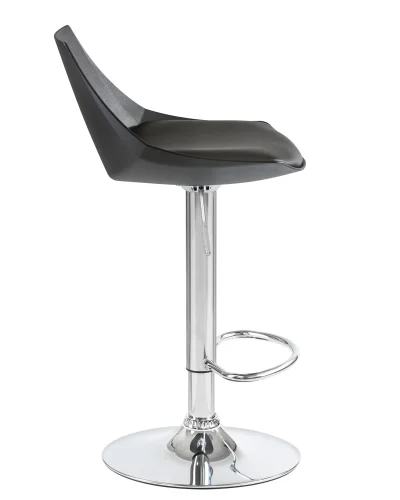 Стул барный 3000-LM ROCKY, цвет сиденья черный, цвет основания хром Dobrin, чёрный/экокожа, ножки/металл/хром, размеры - 830*1040***380*480 фото 3
