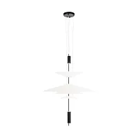 Светильник подвесной Skylar 10244/C Black LOFT IT белый 3 лампы, основание чёрное в стиле современный 
