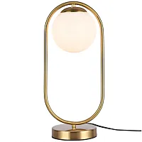 Настольная лампа Aleesha TL1228T-01GD Toplight белая 1 лампа, основание матовое золото металл в стиле современный 