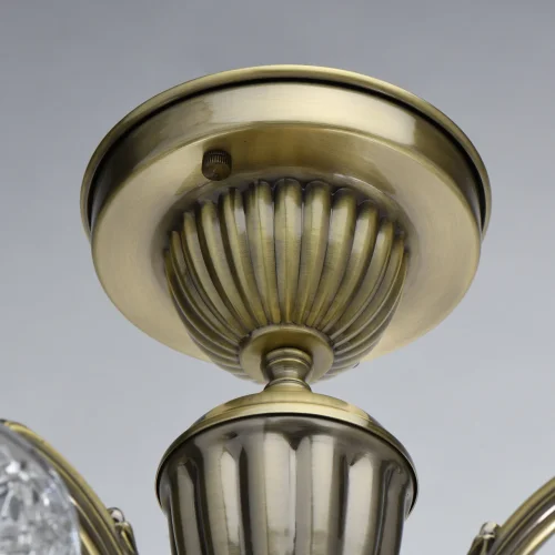Люстра потолочная Ариадна 450019105 MW-Light прозрачная на 5 ламп, основание бронзовое в стиле классический  фото 4
