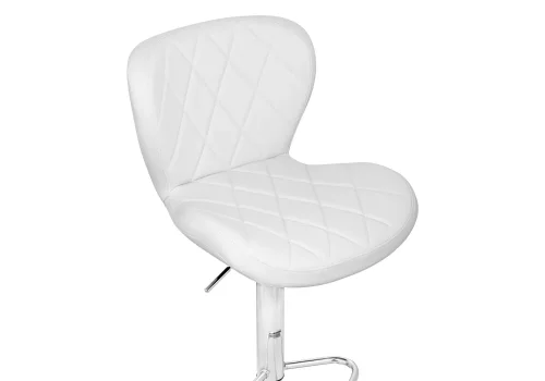 Барный стул Porch white / chrome 15508 Woodville, белый/искусственная кожа, ножки/металл/хром, размеры - *1100***470*530 фото 5