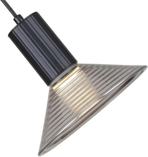 Светильник подвесной LED Feris 4622-1P F-promo прозрачный на 1 лампу, основание чёрное в стиле лофт фото 2