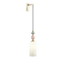 Бра Candy 4861/1WA Odeon Light белый 1 лампа, основание золотое в стиле классический 