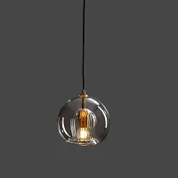 Светильник подвесной LYSE D200 179620-26 ImperiumLoft прозрачный латунь на 1 лампу, основание латунь в стиле современный 
